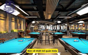 Bản vẽ thiết kế quán bida