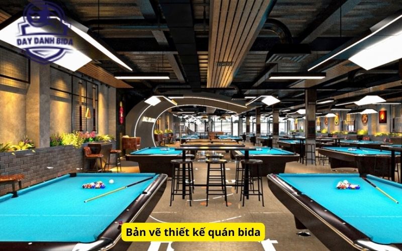 Bản vẽ thiết kế quán bida