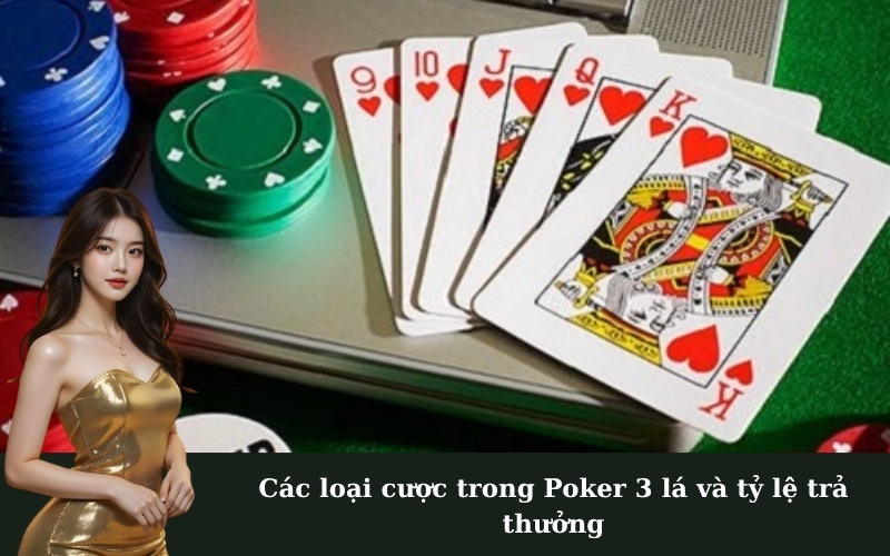 Các loại cược trong Poker 3 lá và tỷ lệ trả thưởng